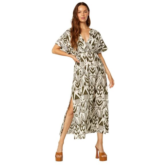 Misa Los Angeles Maryam Dress Spring Ikat Green White - Size XS - NWOT Misa Los Angeles Maryam Dress Spring Ikat Green White - Size XS - NWOT